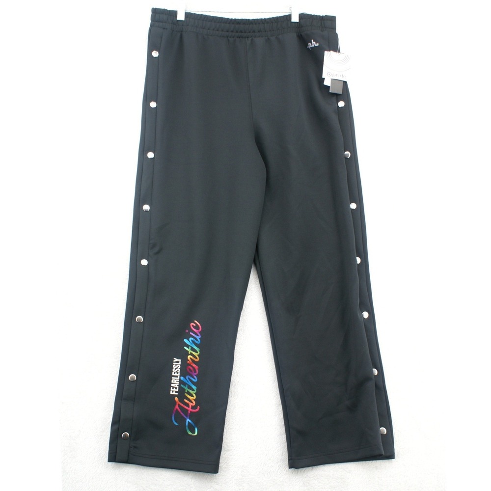 The Phluid Project Black Breakaway Track Pants XL Pride Fearlessly Authentic New